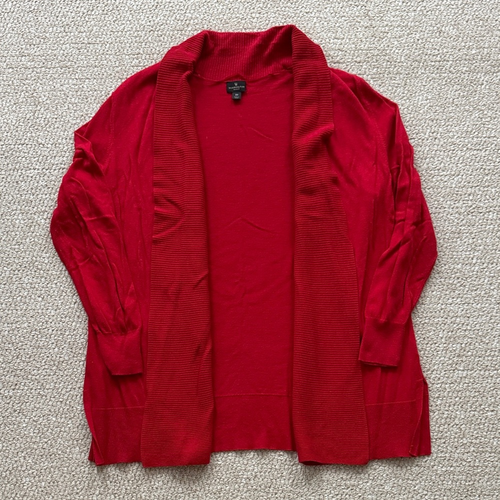 Worthington Vibrant Red Women's Open Front Cardigan